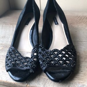 Alex Marie black wedges size 7